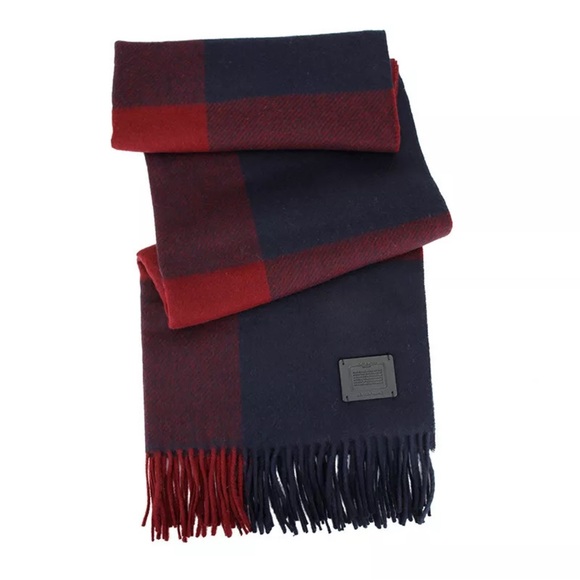 Coach oversized plaid wool scarf - Picture 1 of 8